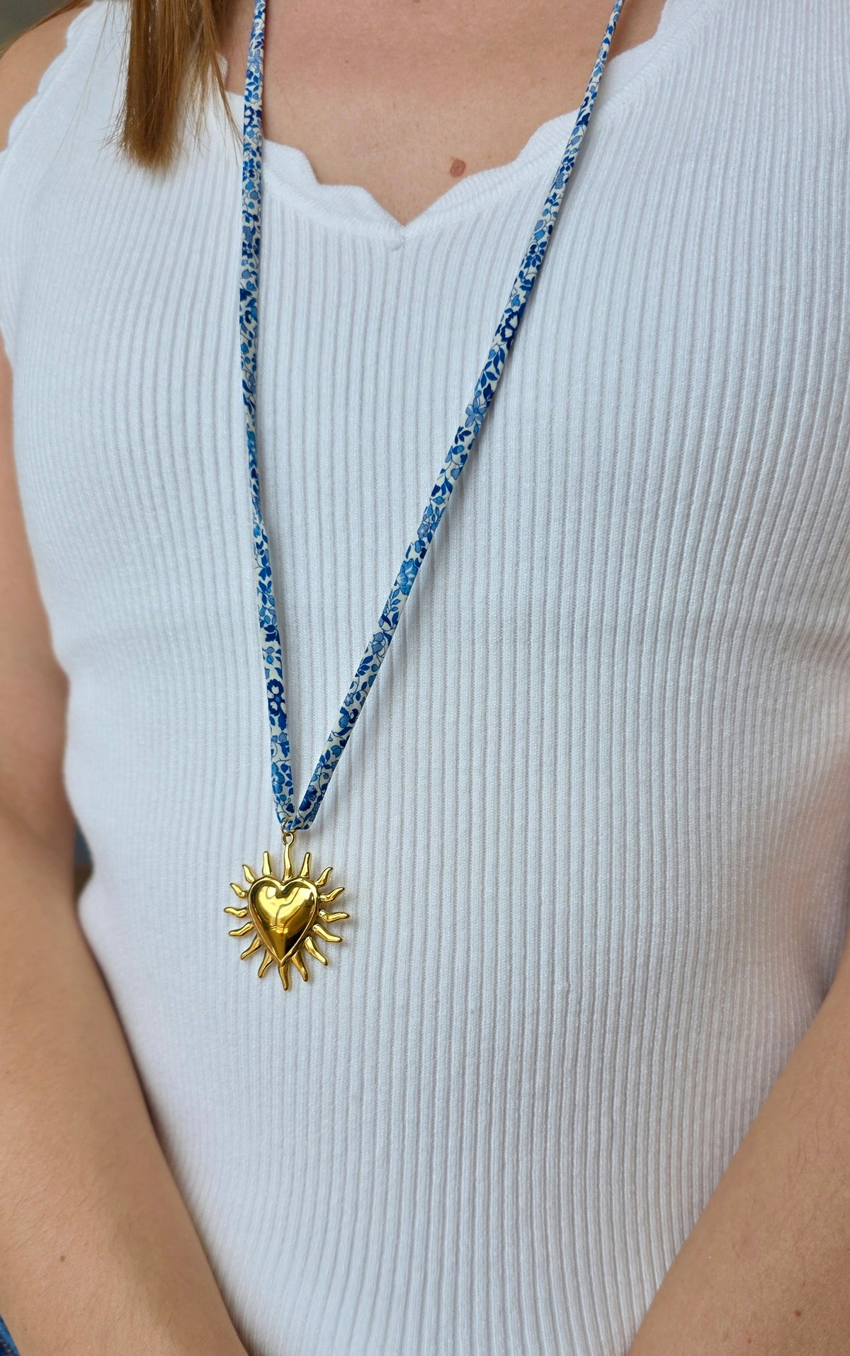 Collier long Liberty cœur