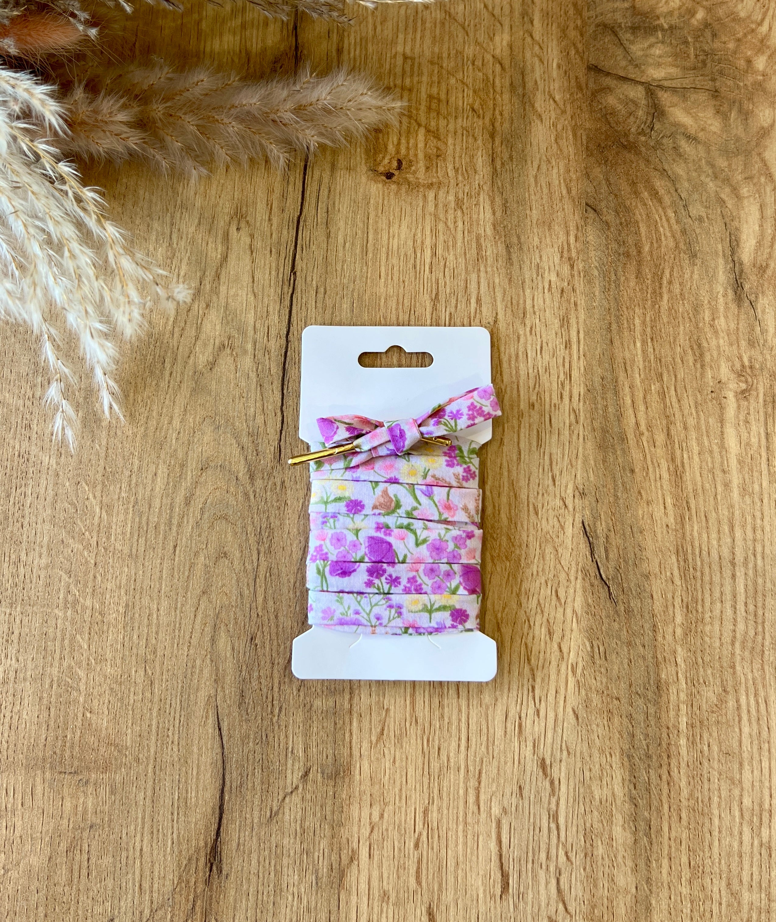 Lacets tissu - ROSE