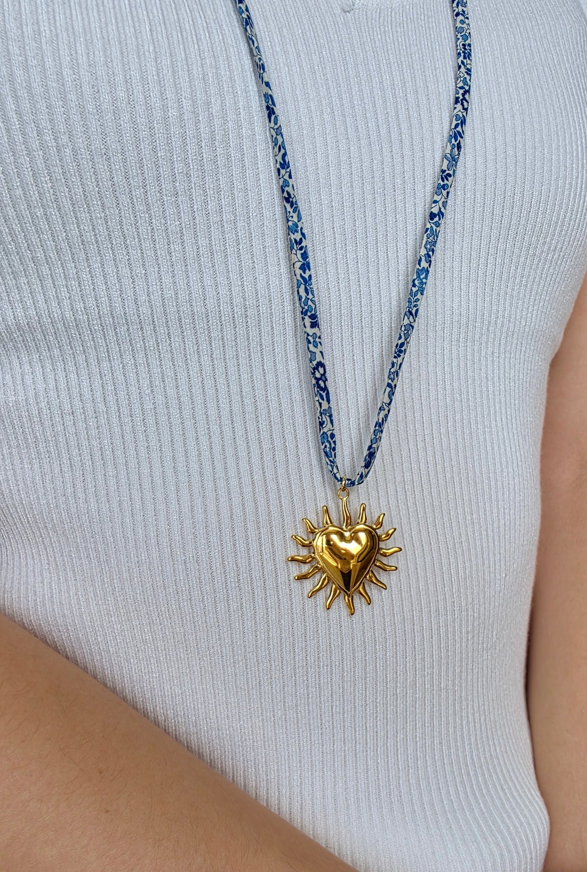 Collier long Liberty cœur