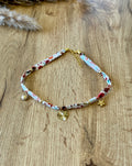 Collier ras de cou en tissu - fleuri