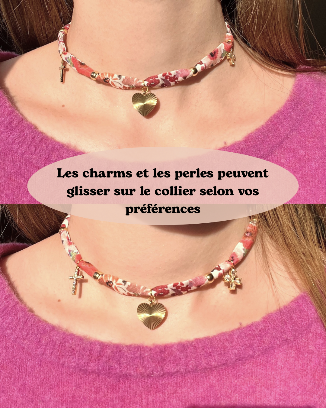 Collier tissu - PERSONNALISABLE