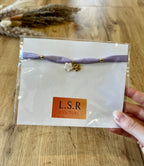 Collier ras de cou en tissu - fleur