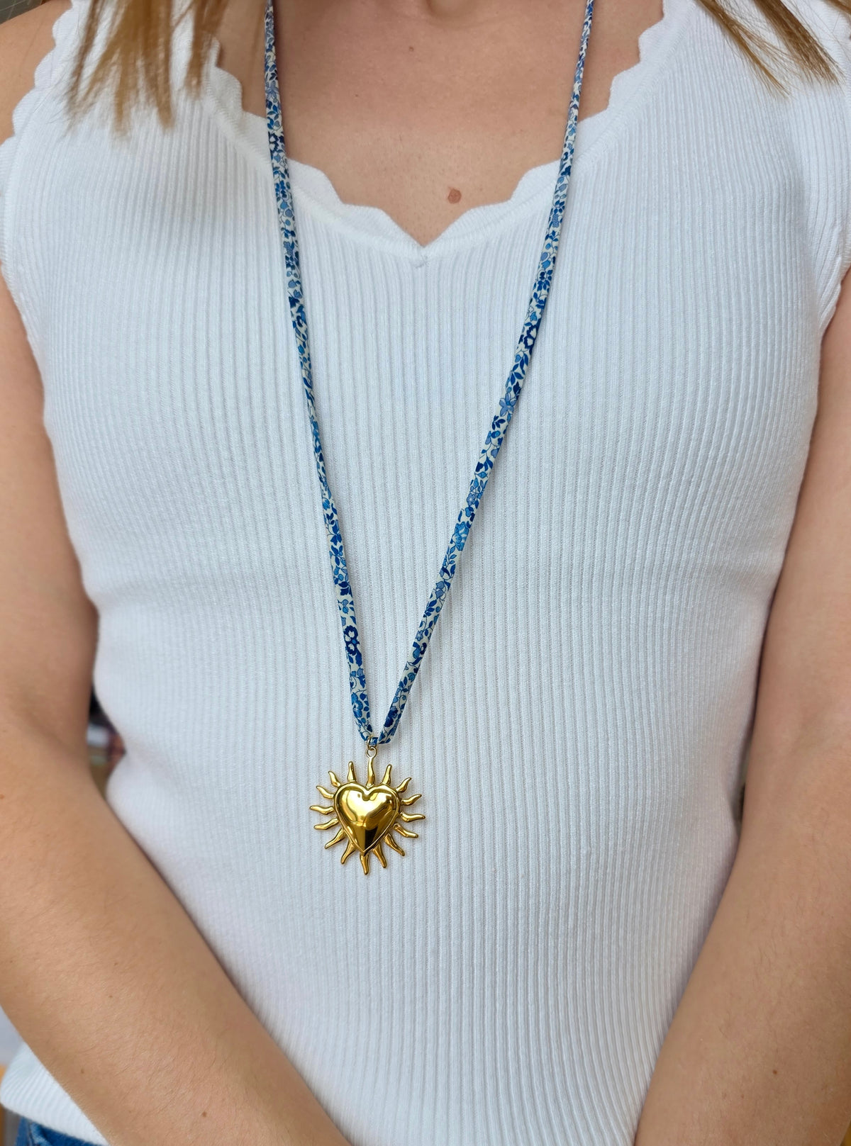 Collier long Liberty cœur