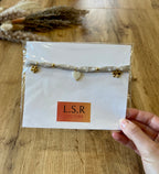 Collier ras de cou en tissu - coeur