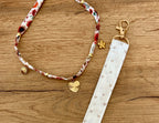 Collier ras de cou en tissu - fleuri